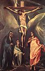 El Greco Christ on the Cross with the Two Maries and St John painting